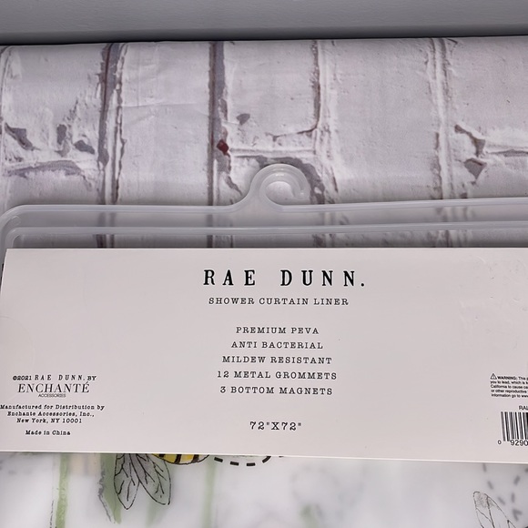 Rae Dunn BEE HAPPY Shower Curtain Liner - Picture 5 of 5